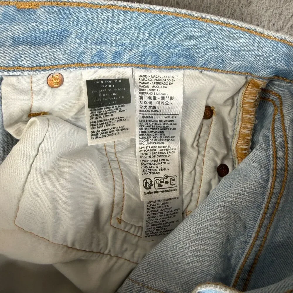 LEVI'S  501 150th Anniversary Jeans Mens 28x30 Premium Denim Floral Streetwear